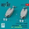 RESKIT RSU48-0426 B-1B Lancer nacelles with air intakes & late exhaust nozzles (type 1) (сlosed engine bays) for Revell kit (3D Printed) (1/48)